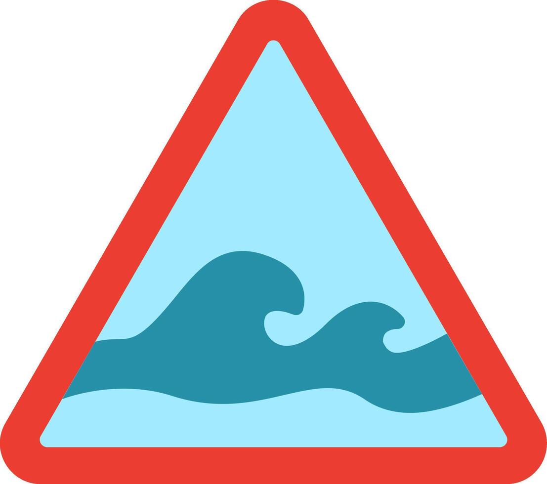Wave Flat Illustration Icon Design vector
