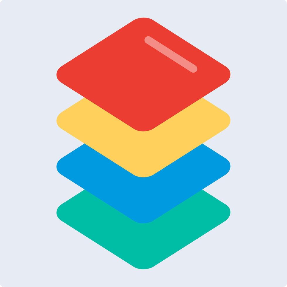 Layers Flat Illustration Icon Design vector