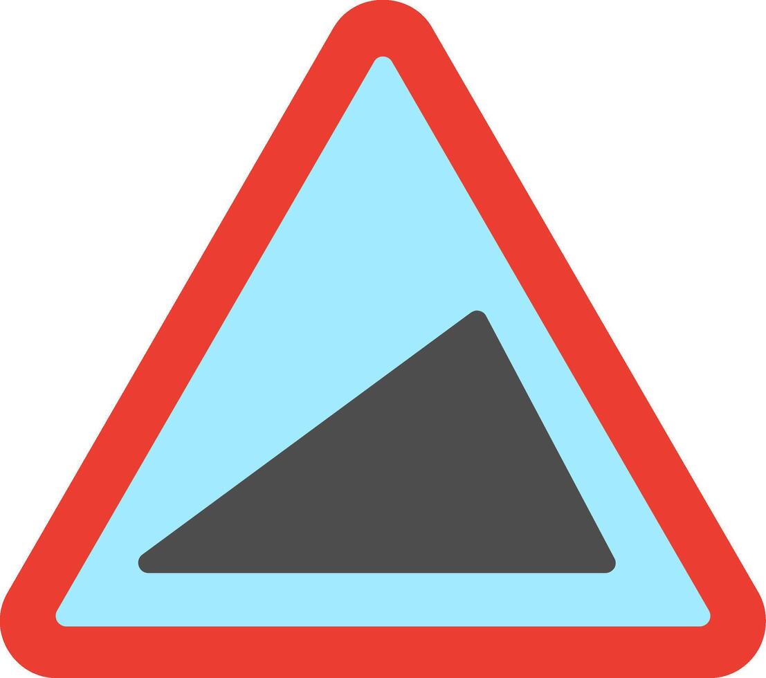 Steep Hill Flat Illustration Icon Design vector