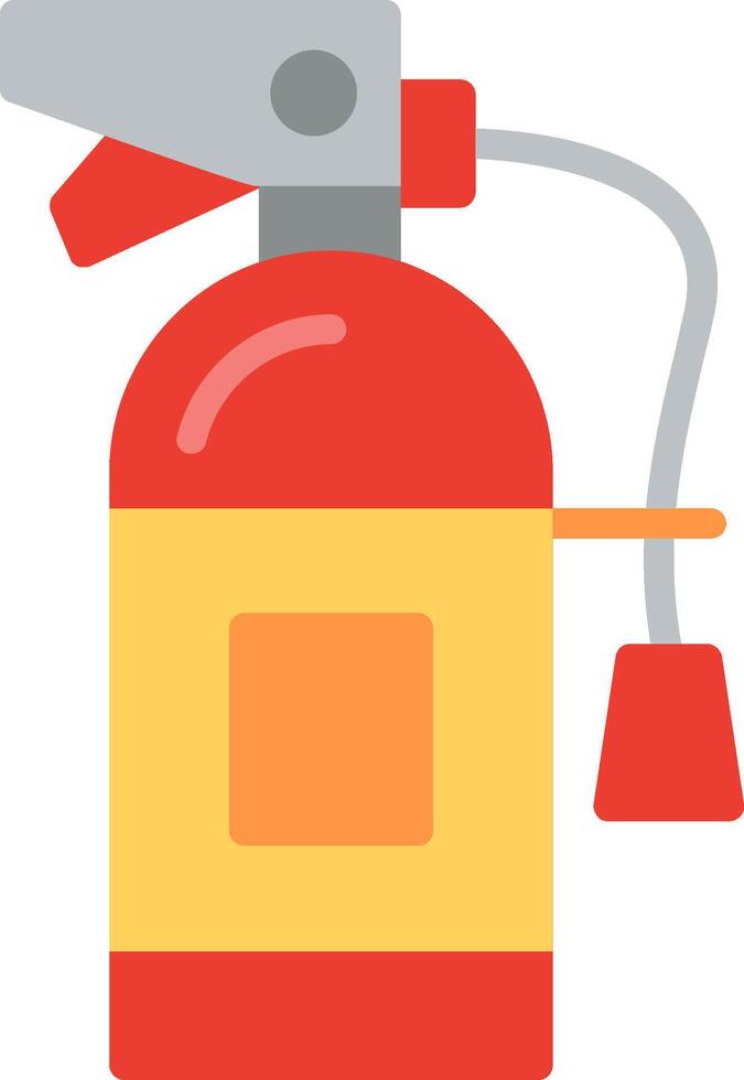 Fire Extinguisher Flat Illustration Icon Design vector