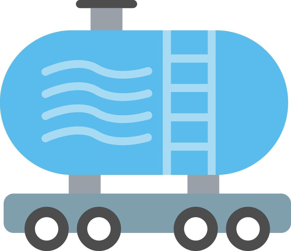 Tanker Flat Illustration Icon Design vector