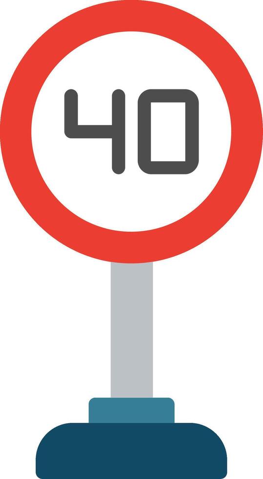 Speed Limit Flat Illustration Icon Design vector