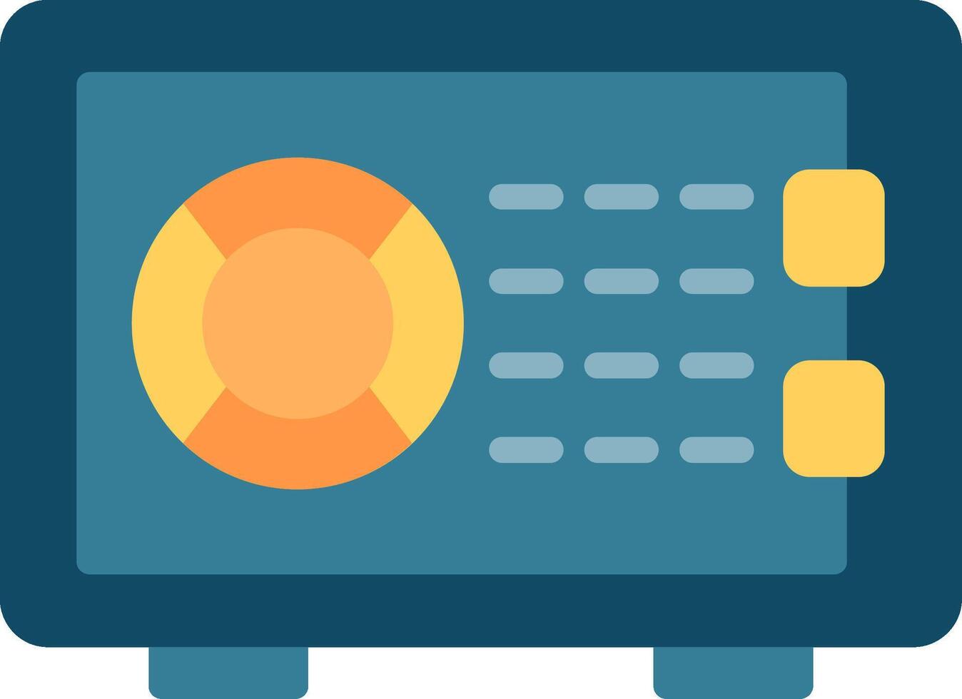 Safe Box Flat Illustration Icon Design vector