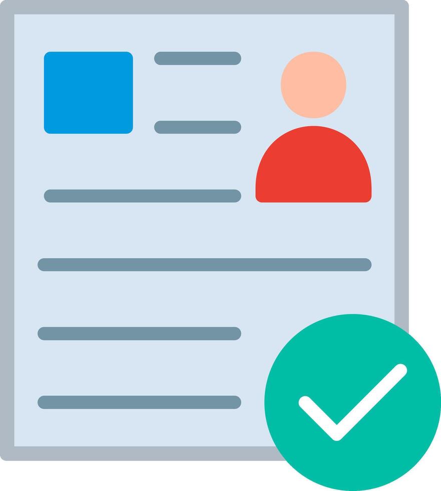 CV Flat Illustration Icon Design vector