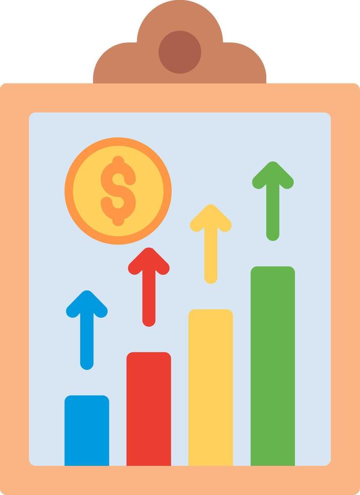 Profit Flat Illustration Icon Design vector