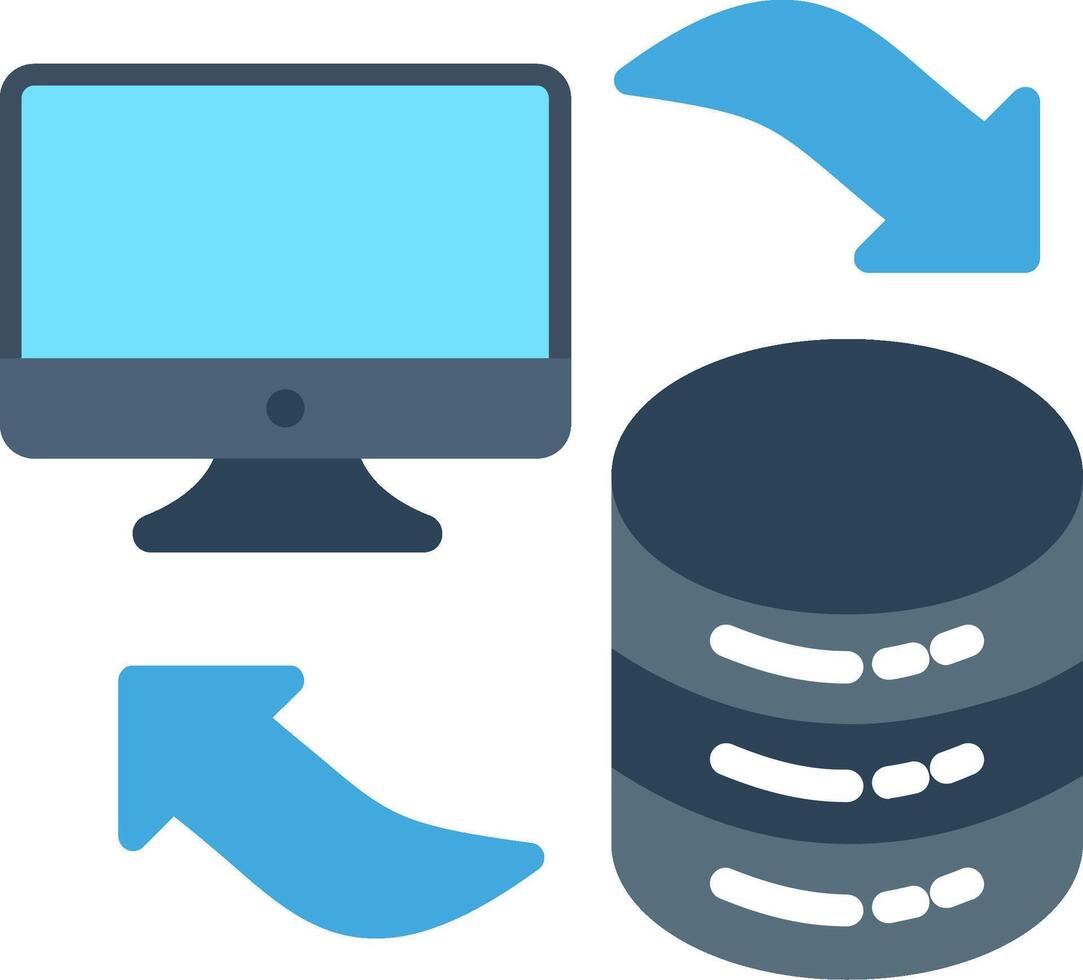 Data Sharing Flat Illustration Icon Design vector