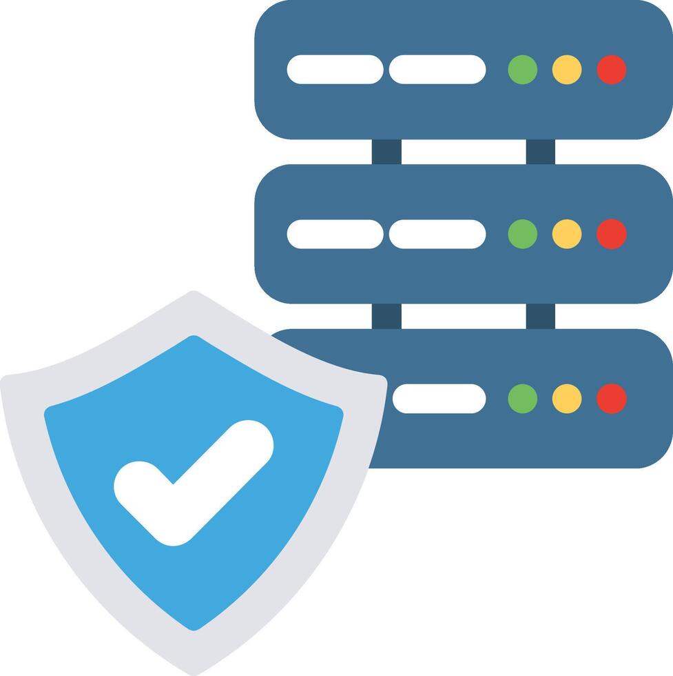 Database Security Flat Illustration Icon Design vector