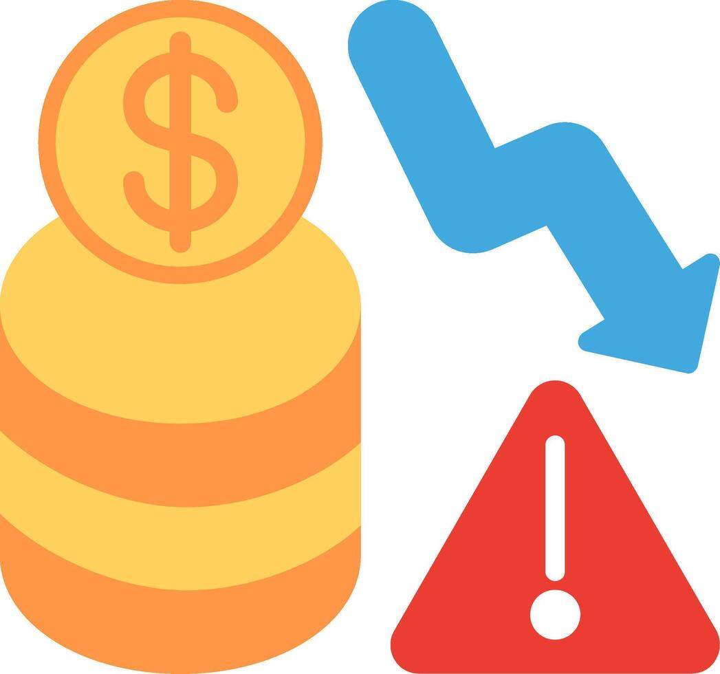 Financial Risk Flat Illustration Icon Design vector