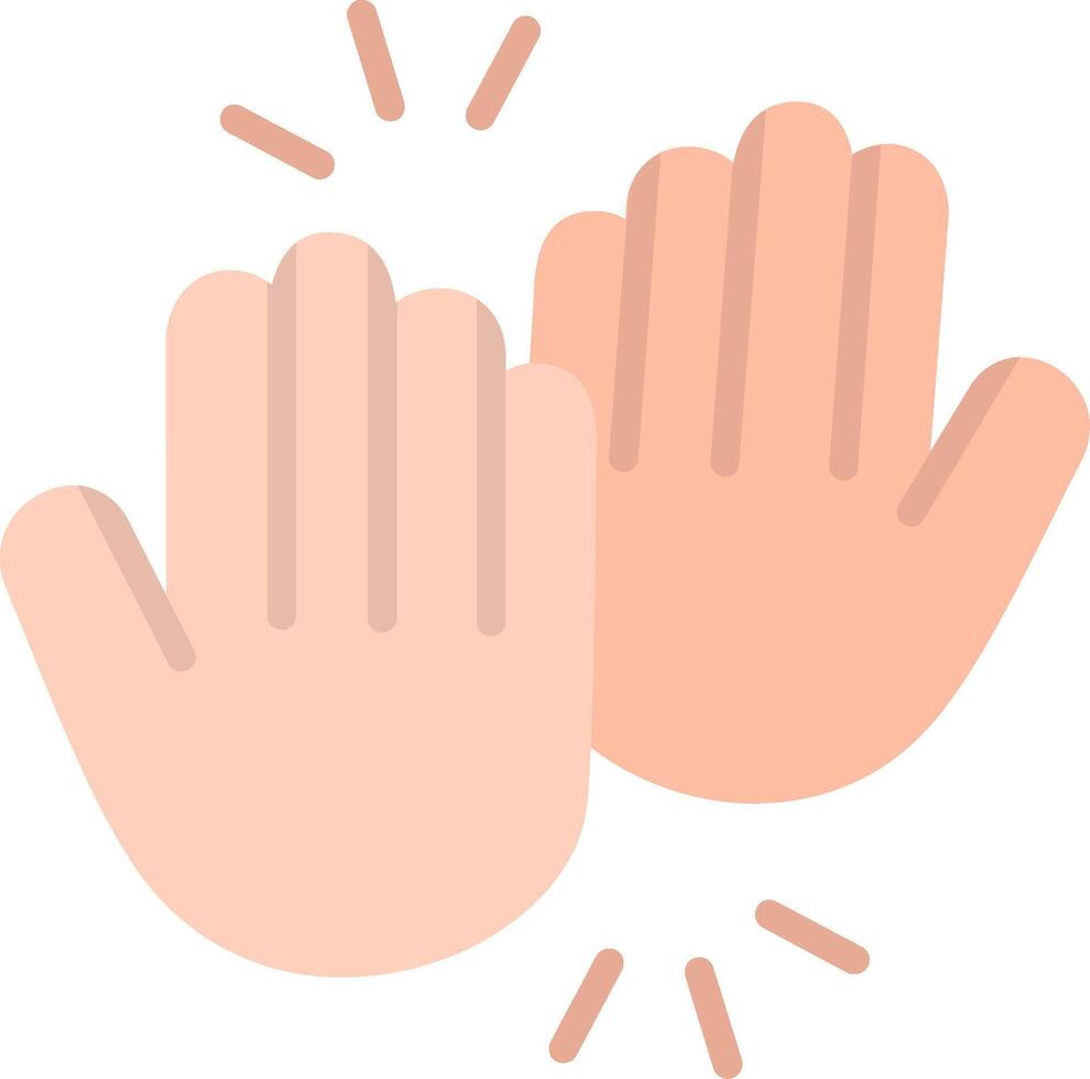High Five Flat Illustration Icon Design vector