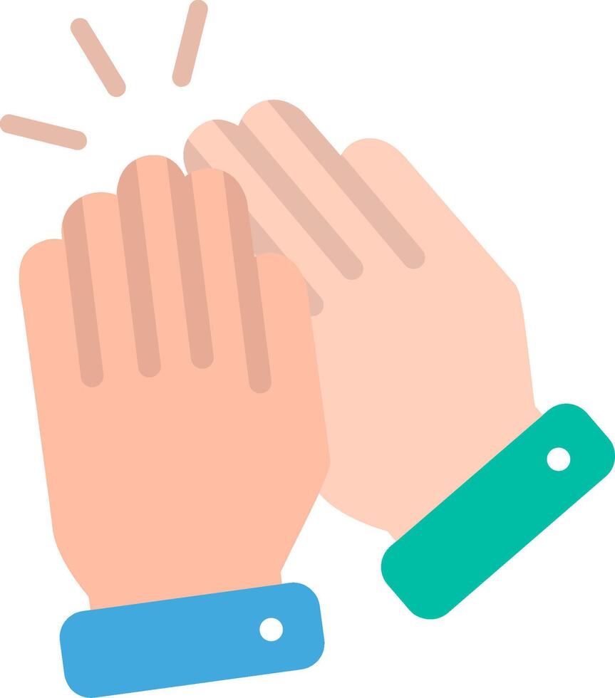 Clap Flat Illustration Icon Design vector