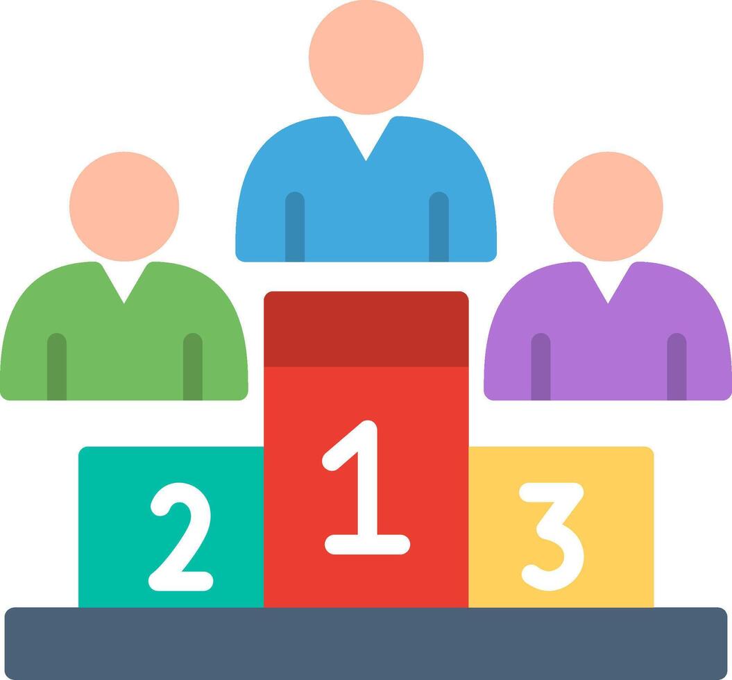 Podium Flat Illustration Icon Design vector