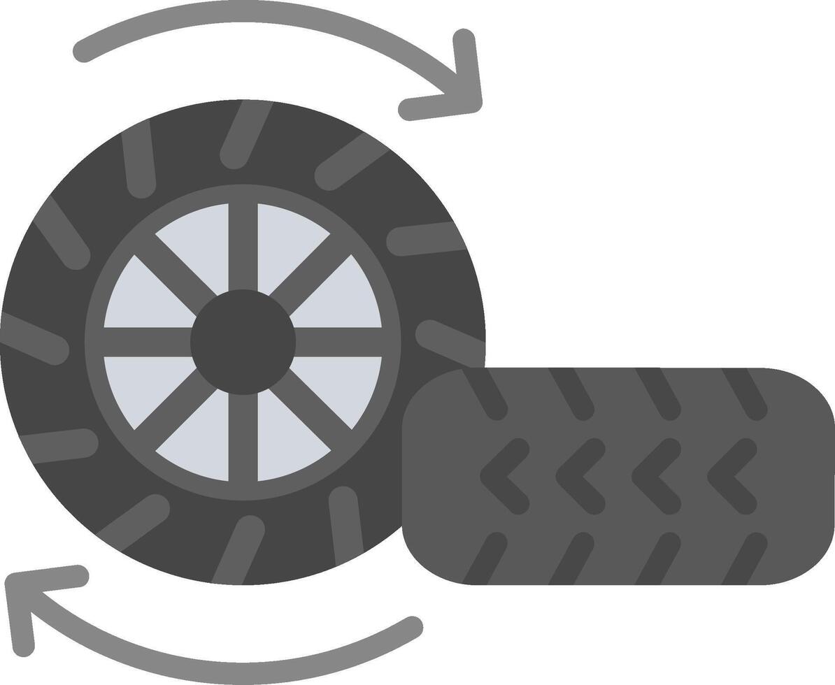 Tire Flat Illustration Icon Design vector