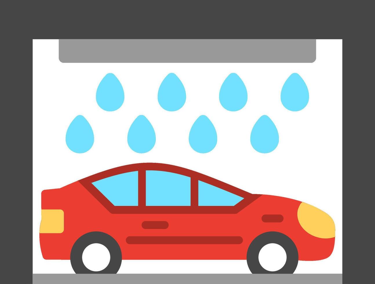 Car Wash Flat Illustration Icon Design vector