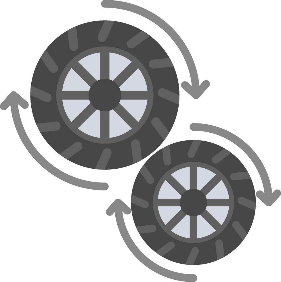 Wheel Flat Illustration Icon Design vector