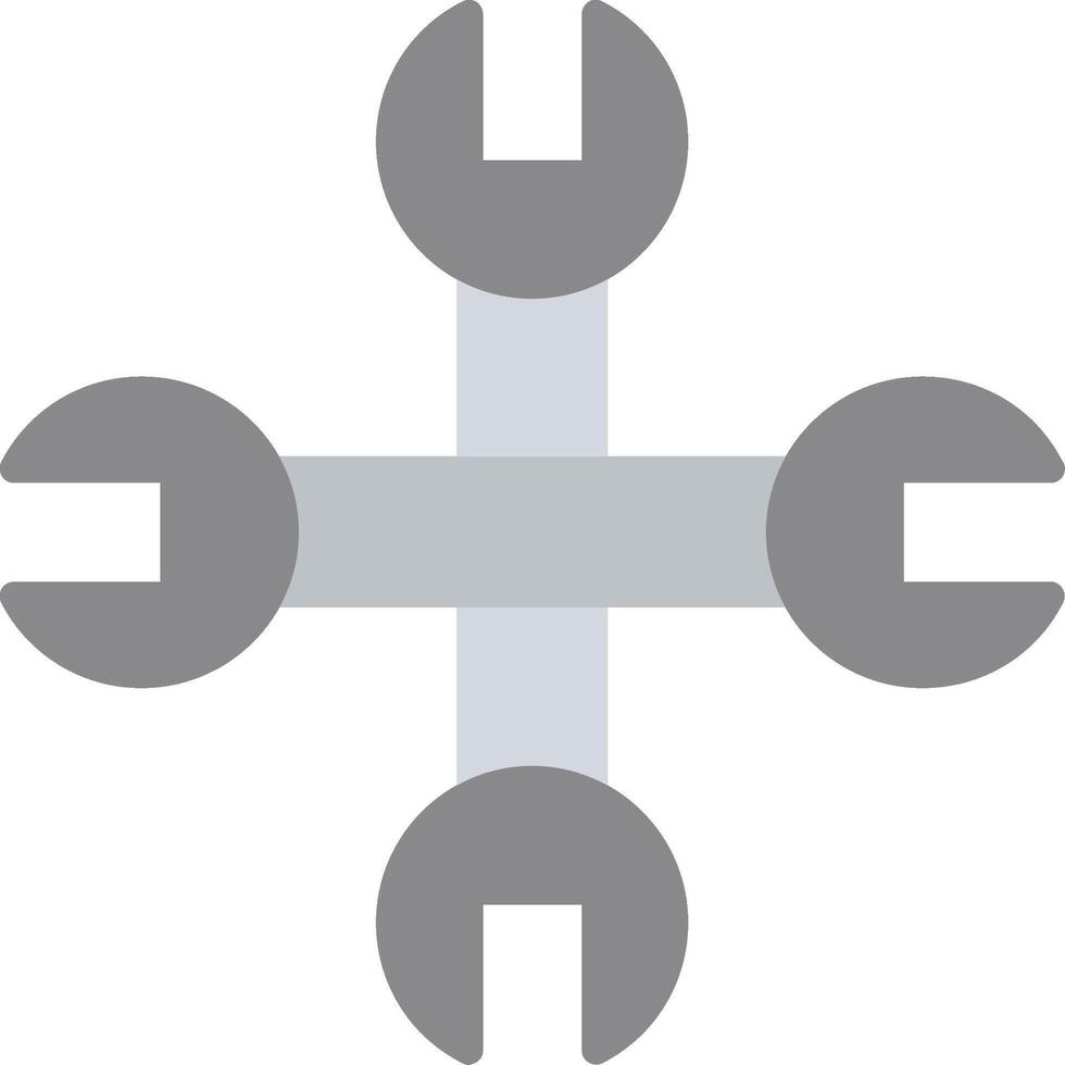 Wrench Flat Illustration Icon Design vector