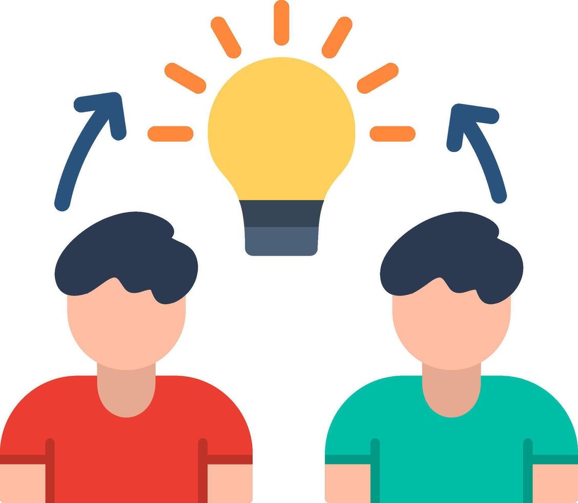 Collaboration Flat Illustration Icon Design vector