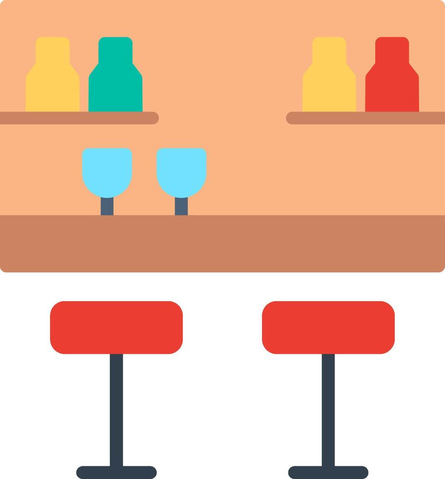 Bar Flat Illustration Icon Design vector