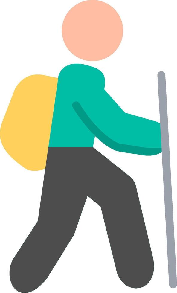 Tourist Flat Illustration Icon Design vector
