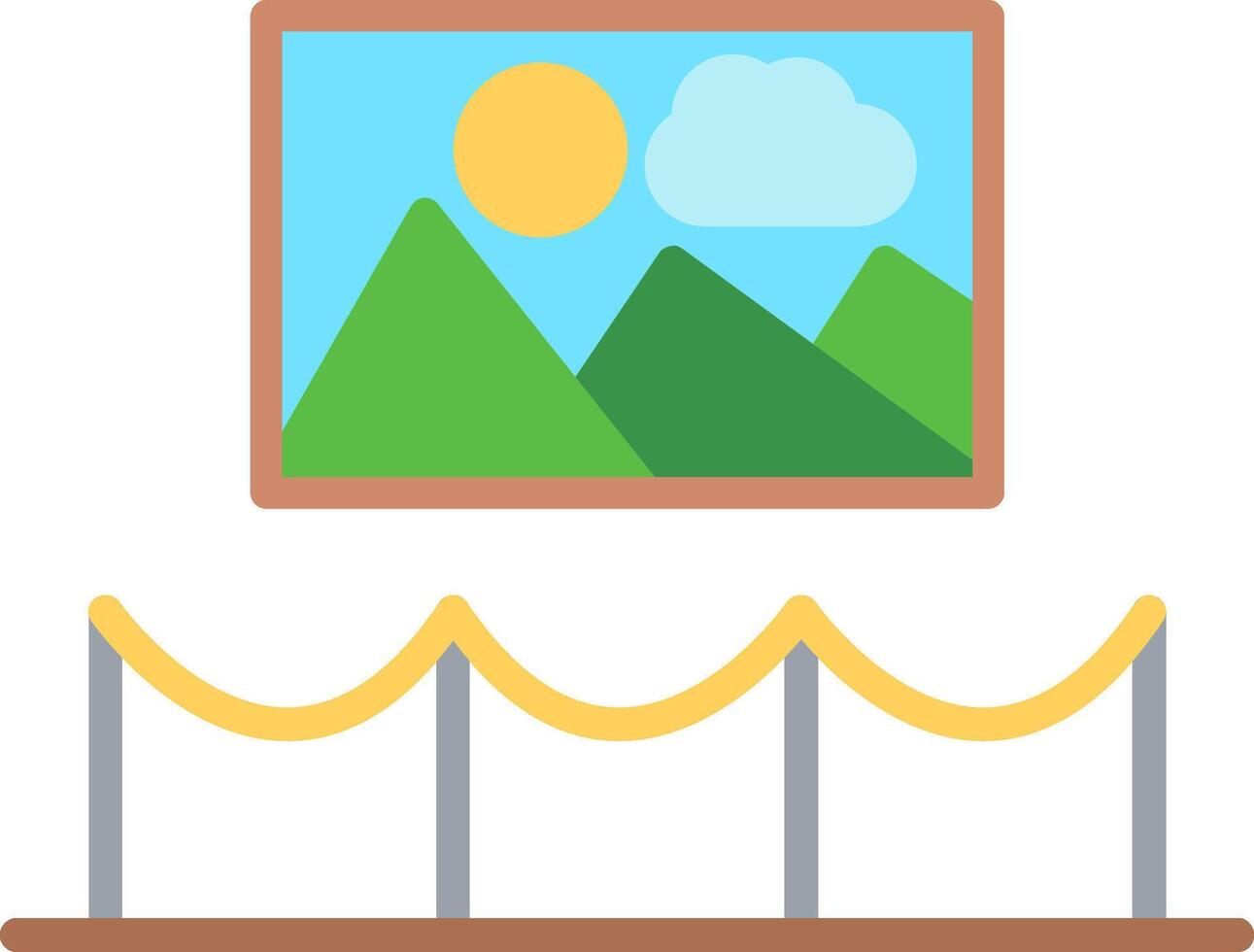 Gallery Flat Illustration Icon Design vector