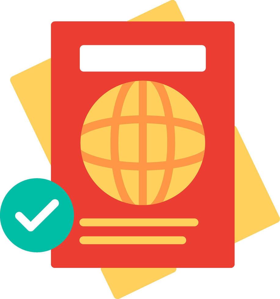 Passport Flat Illustration Icon Design vector