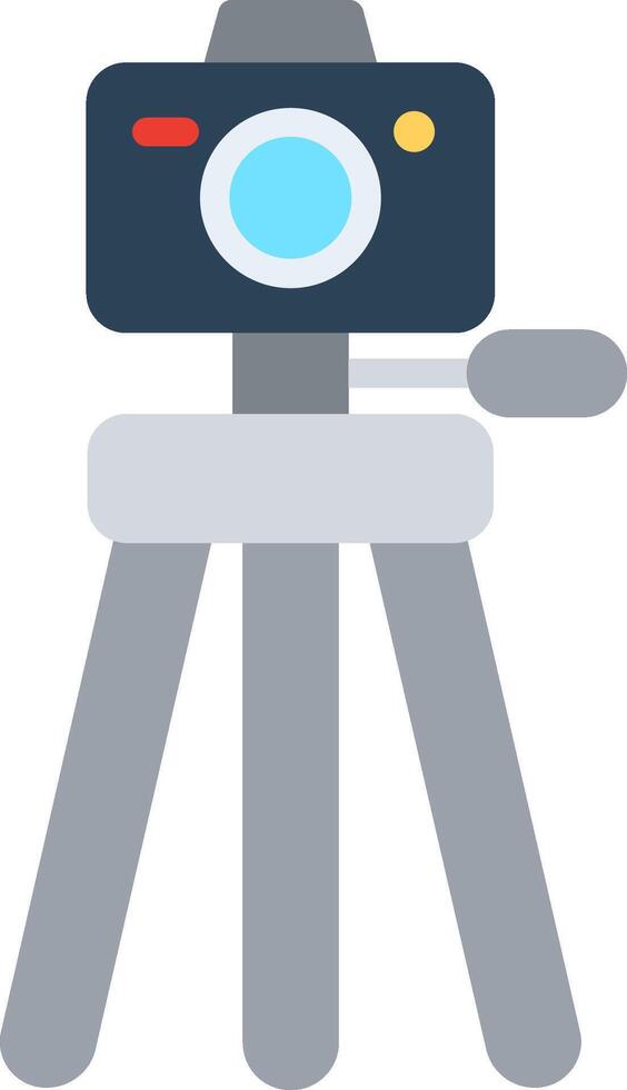 Camera Stand Flat Illustration Icon Design vector