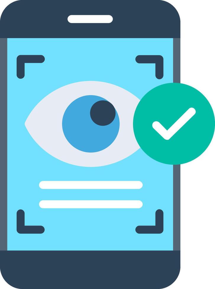 Visibility Flat Illustration Icon Design vector