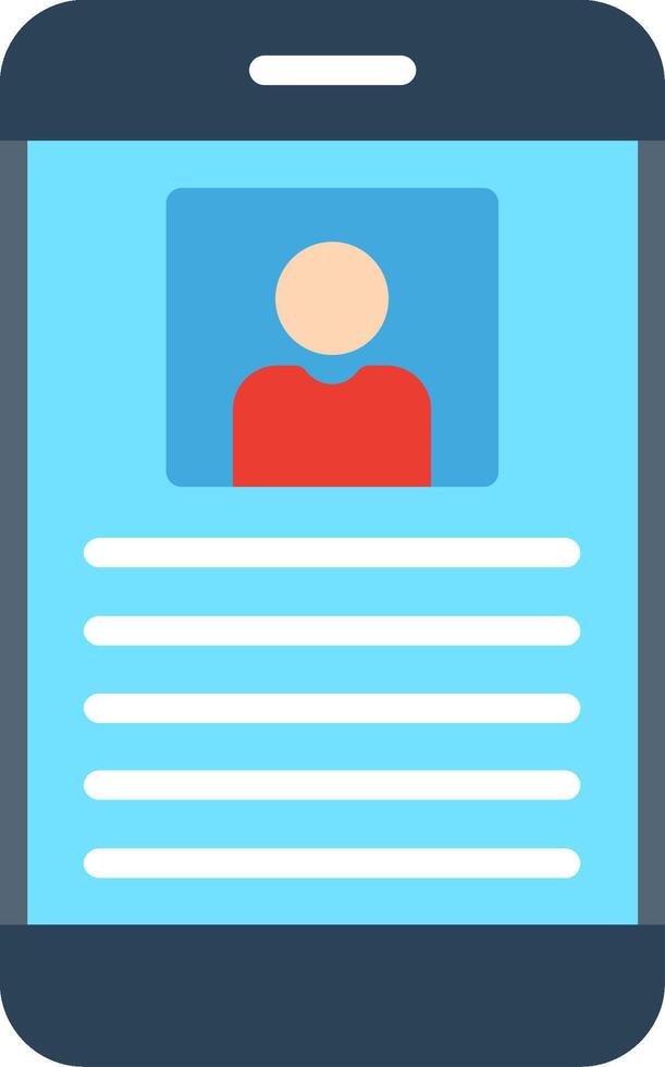 Profile Flat Illustration Icon Design vector