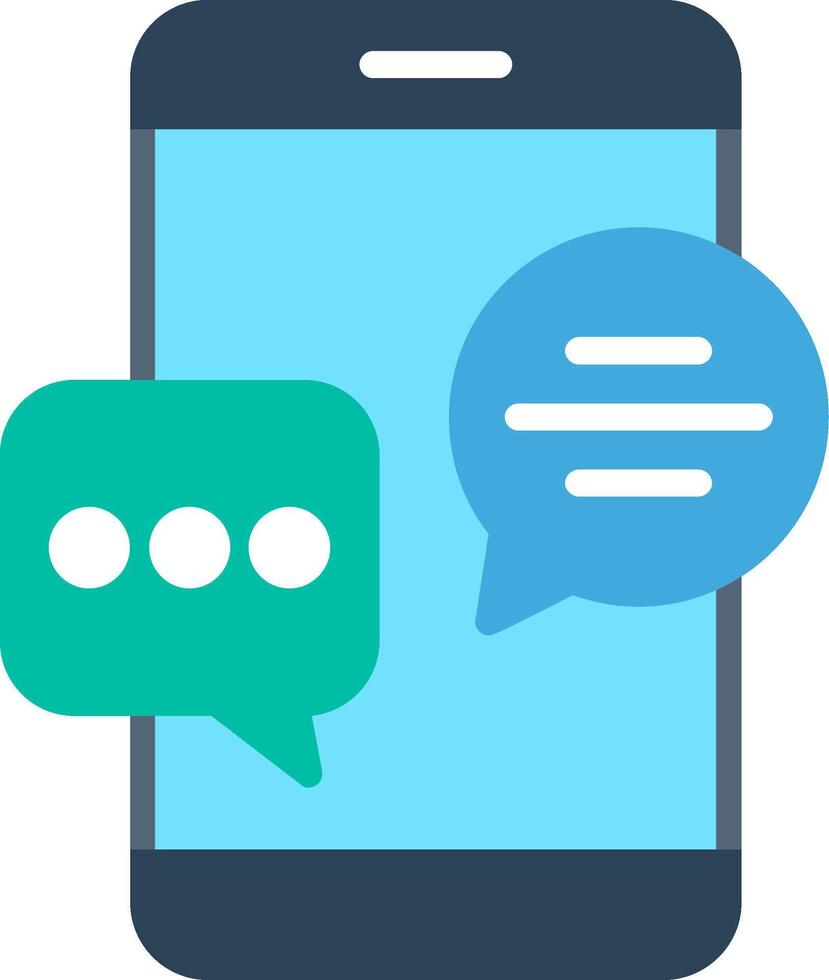 Speech Bubble Flat Illustration Icon Design vector
