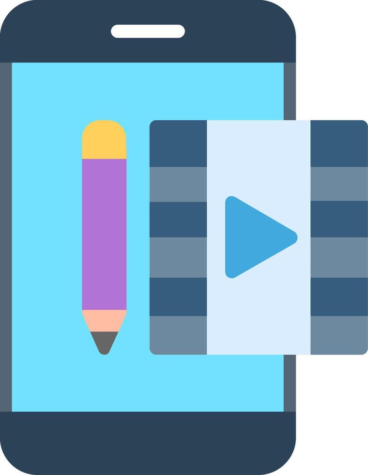 Editing Flat Illustration Icon Design vector