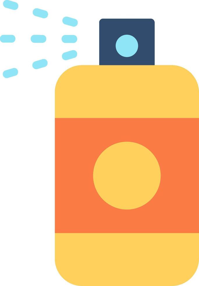 A spray bottle with a yellow and orange lid vector