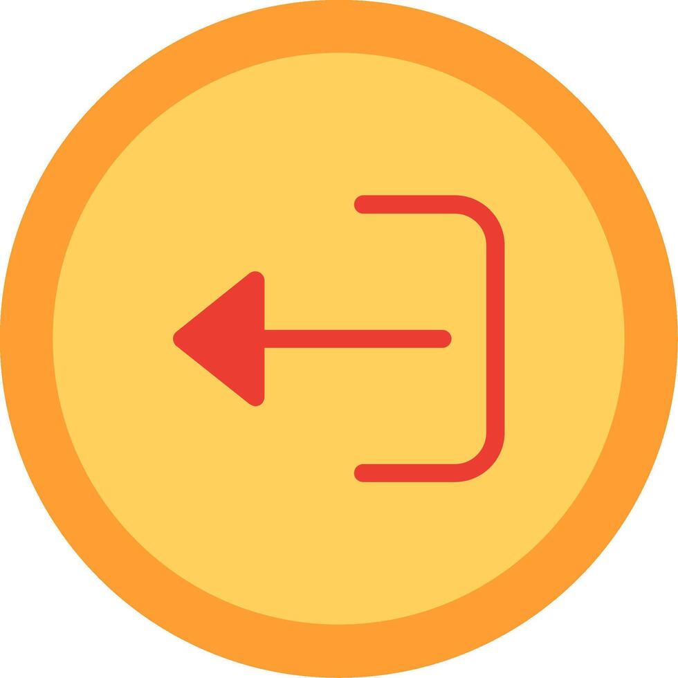 Logout Flat Illustration Icon Design vector