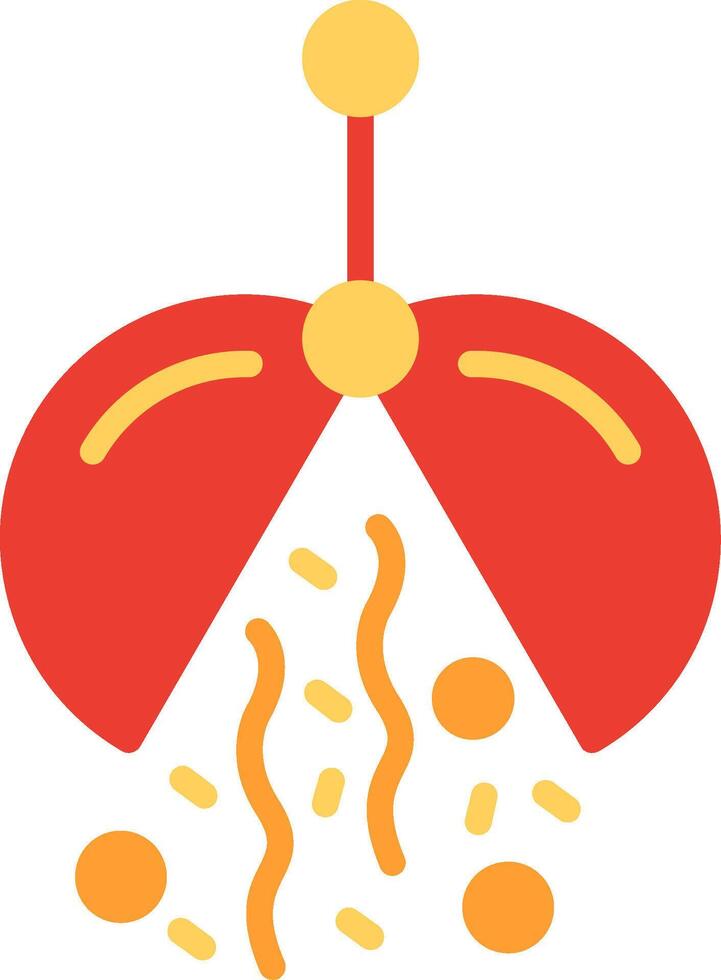 Confetti Ball Flat Illustration Icon Design vector
