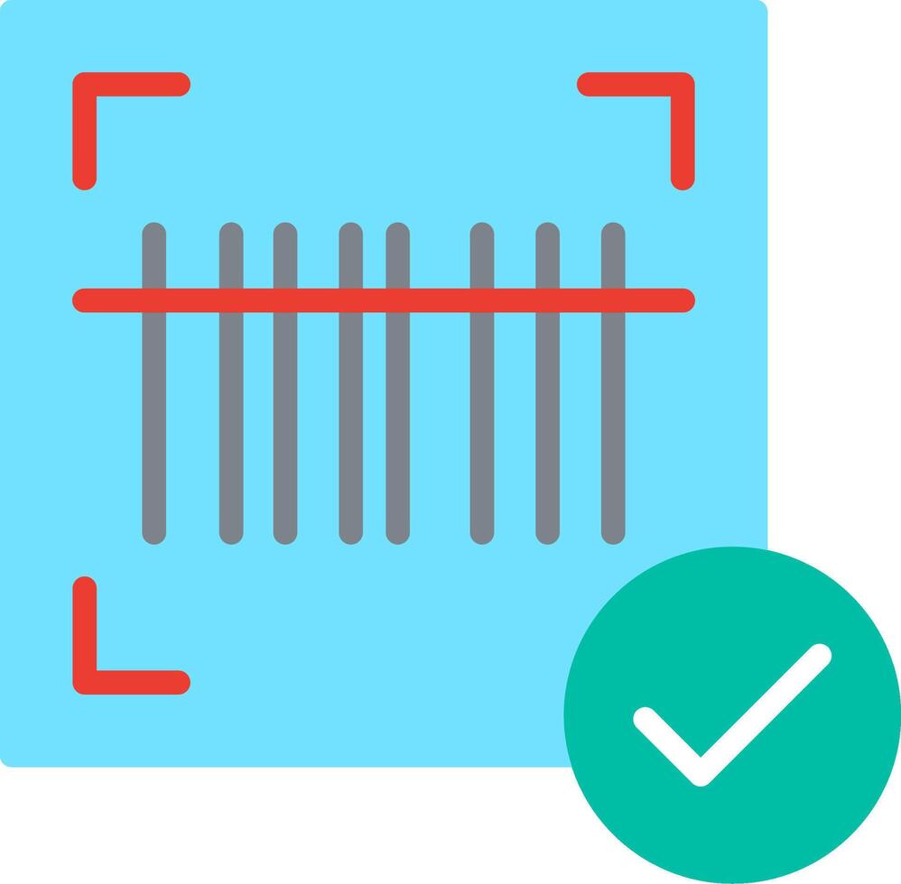 Barcode Flat Illustration Icon Design vector