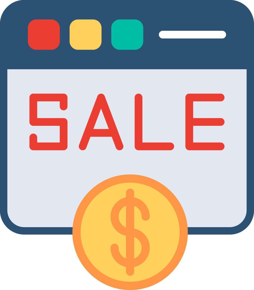 Sales Flat Illustration Icon Design vector