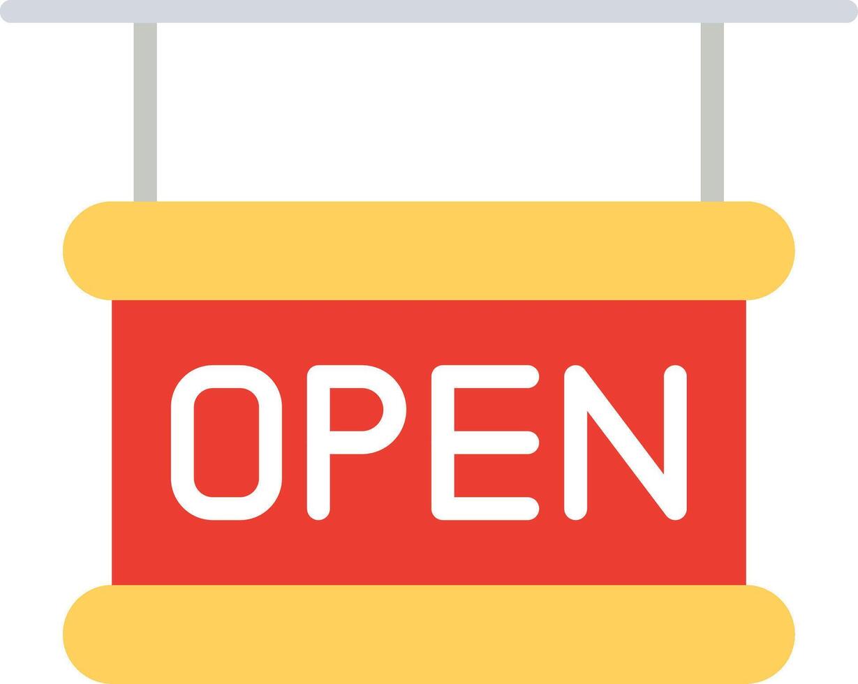 Open Flat Illustration Icon Design vector