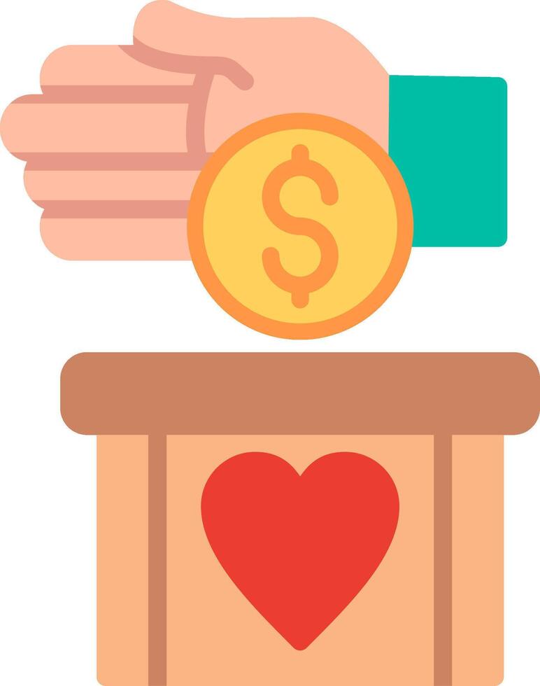 Donate Flat Illustration Icon Design vector