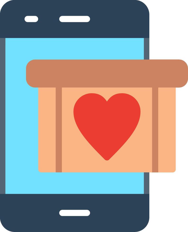 Online Two Color Donation Flat Illustration Icon Design vector