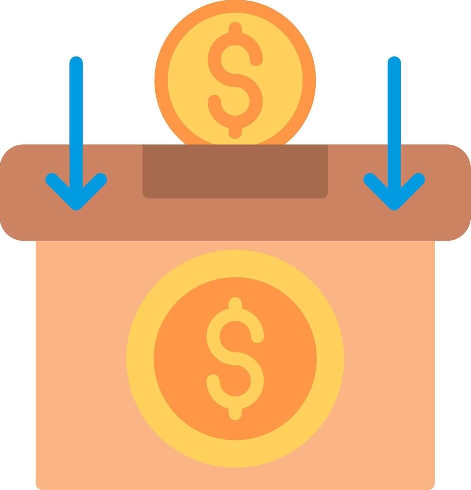 Insert coin Flat Illustration Icon Design vector