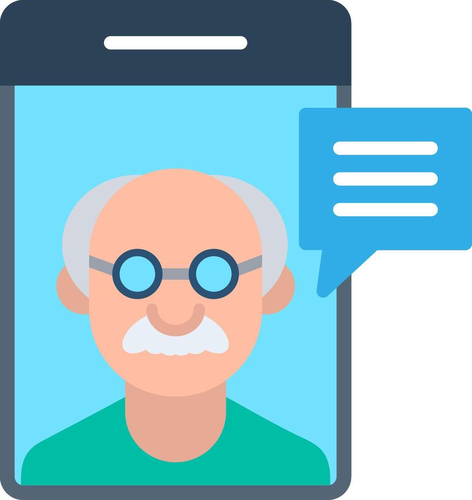 Calling Flat Illustration Icon Design vector