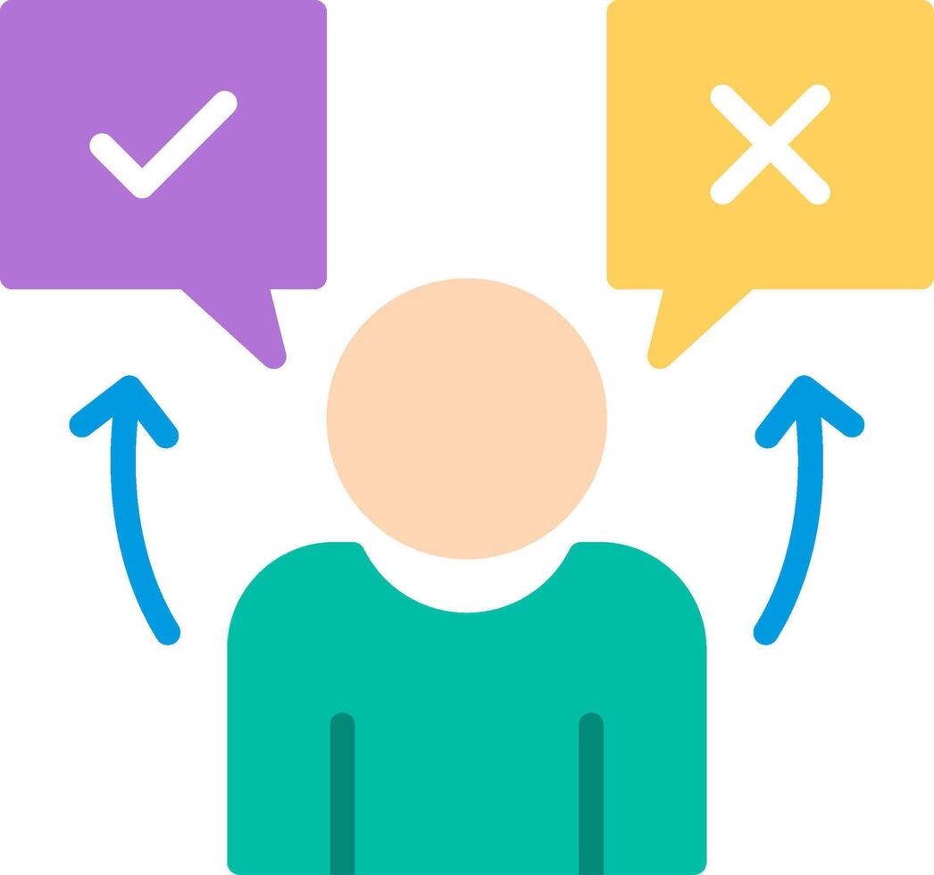 True or false Flat Illustration Icon Design vector