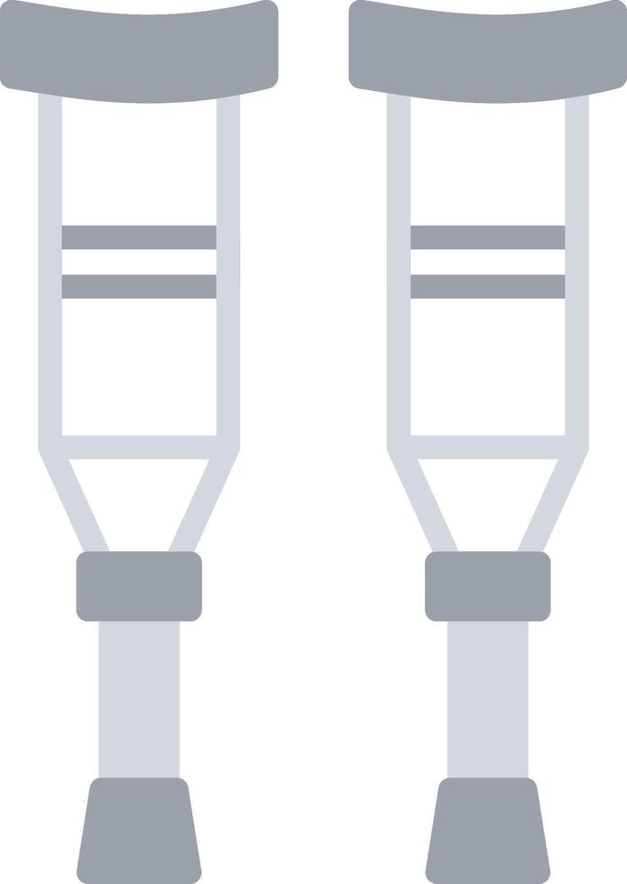 Crutch Flat Illustration Icon Design vector