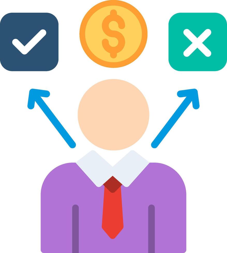 Business choice Flat Illustration Icon Design vector