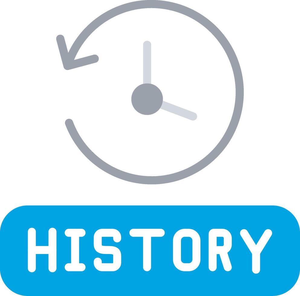 Histroy Flat Illustration Icon Design vector