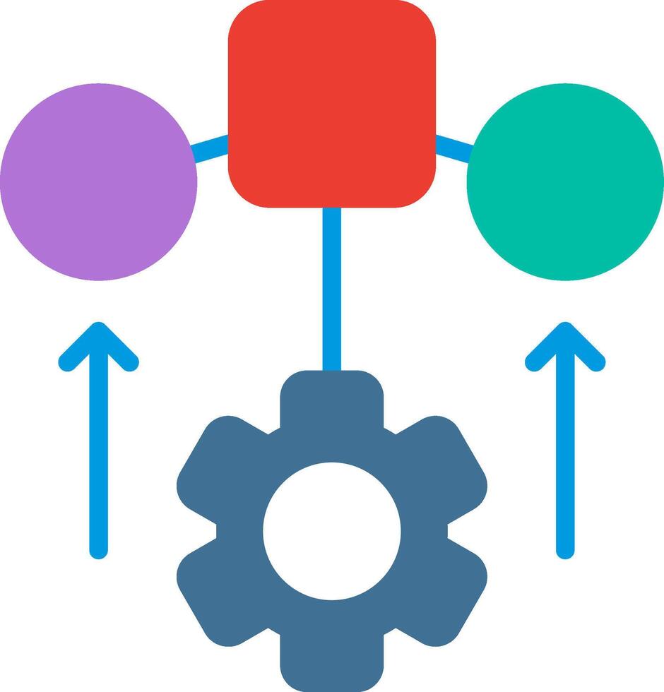 Microservice Flat Illustration Icon Design vector
