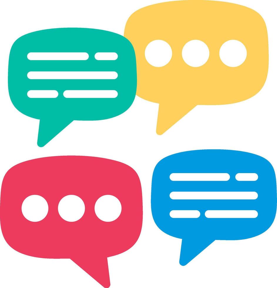 Talking Flat Illustration Icon Design vector