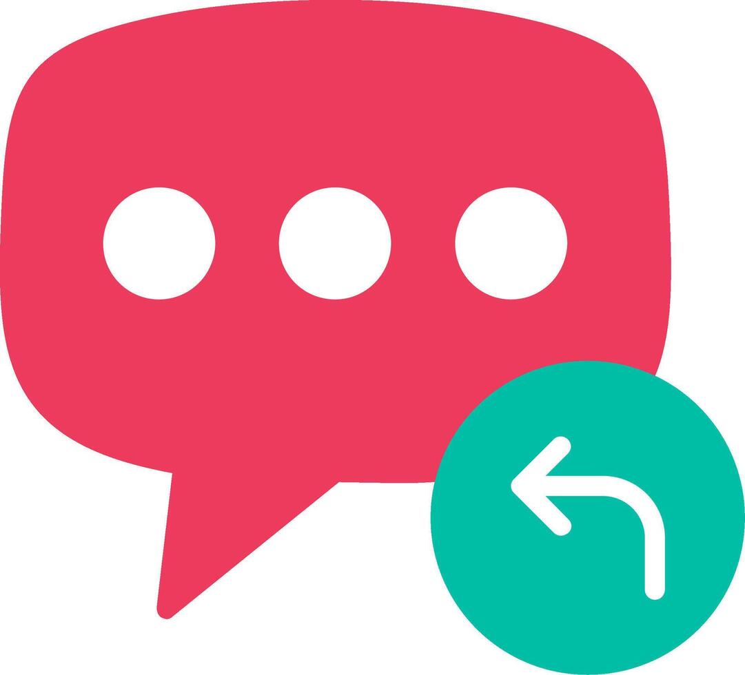 Reply Flat Illustration Icon Design vector