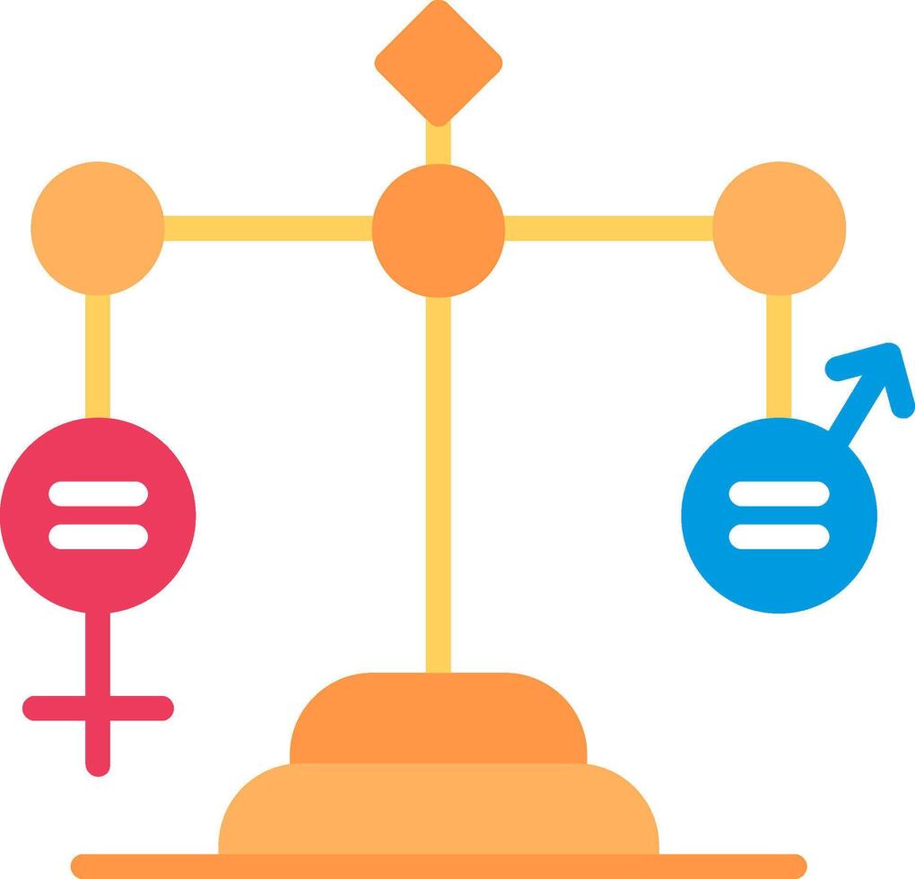 Gender Equality Flat Illustration Icon Design vector