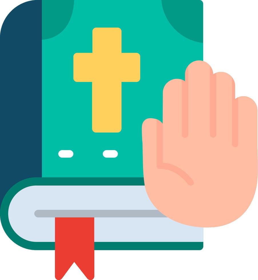 Oath Flat Illustration Icon Design vector