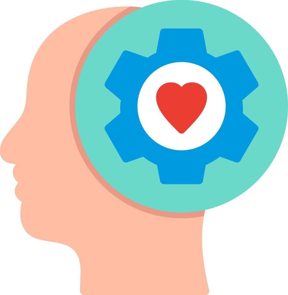 Emotional intelligence Flat Illustration Icon Design vector