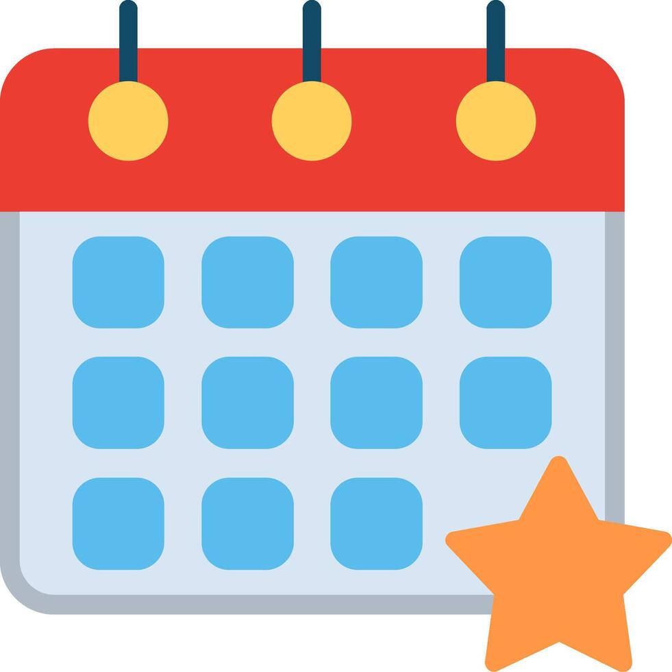Event calendar Flat Illustration Icon Design vector